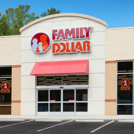 This photo is of a Family Dollar storefront.