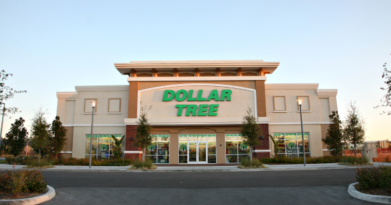 This photo shows an image of a freestanding Family Dollar storefront.